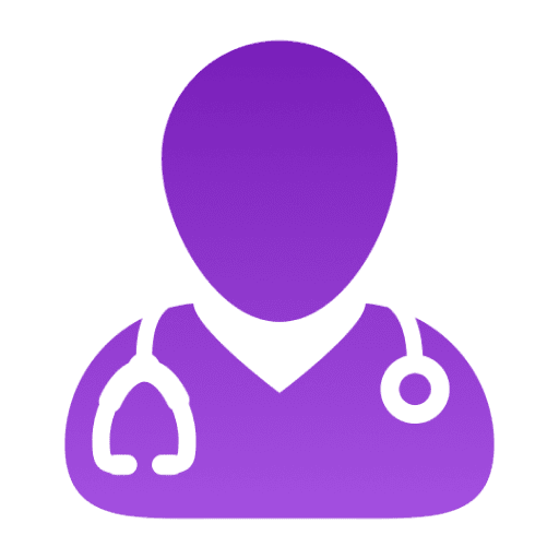 Purple medical professional icon design